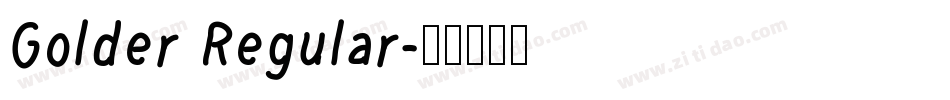 Golder Regular字体转换